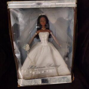 Collectors Edition Millennium Wedding Barbie African American First In a Series
